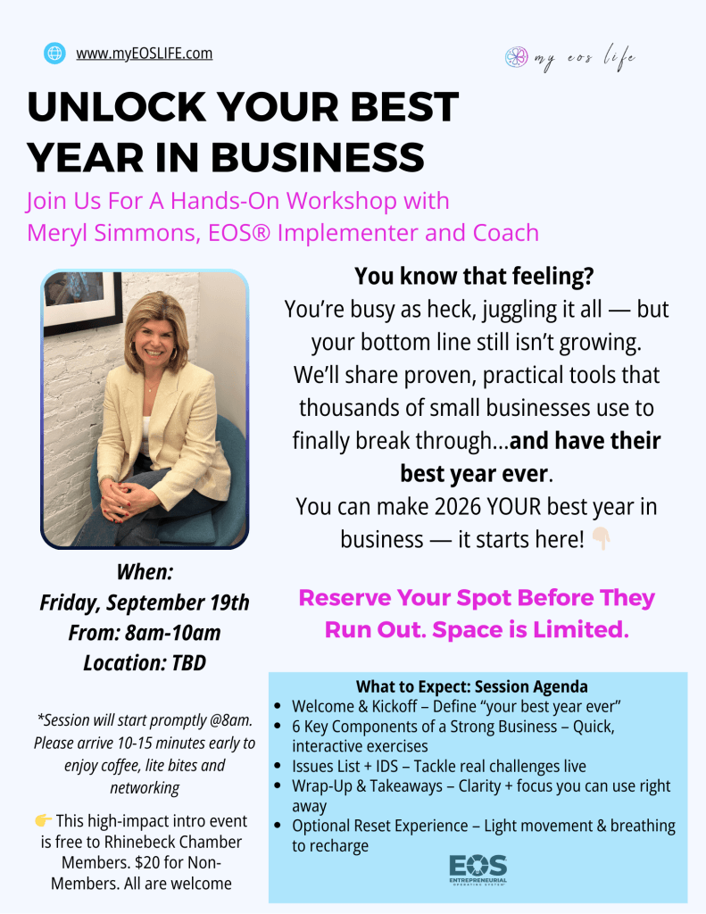 Unlock Your Best Year Ever: A 90-minute business workshop for growth-minded